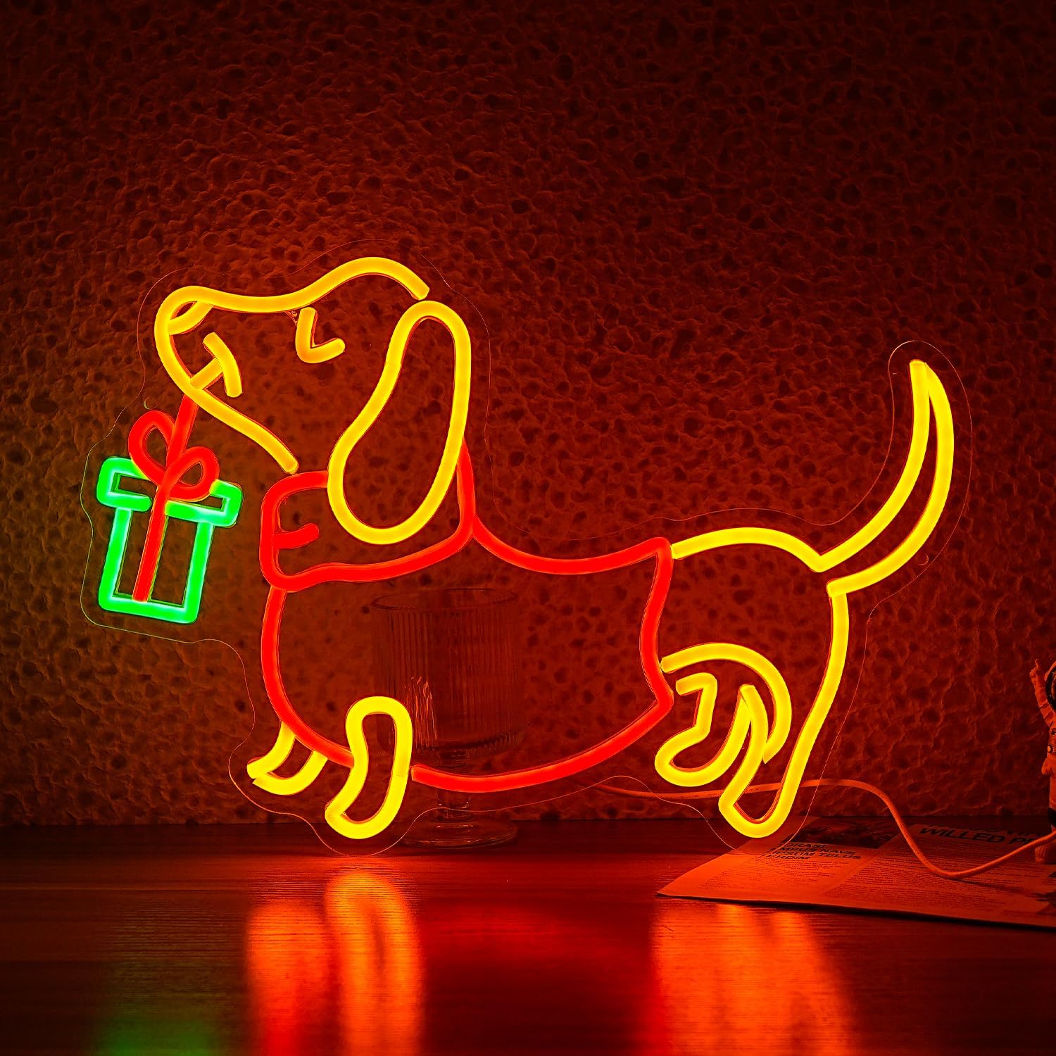 Bedroom Lighting Decor Ideas - Usb regulável dachshund sinal de néon