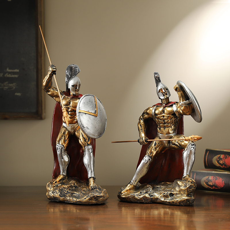 Bedroom Lighting Decor Ideas - Novo personagem espartano retrô artesanato estatueta