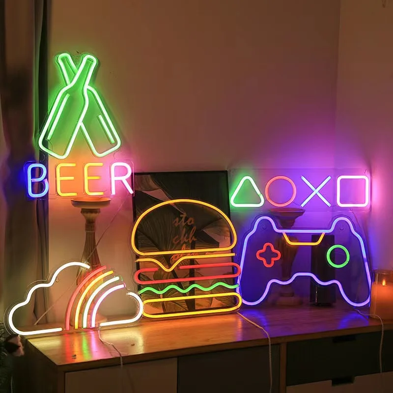 Bedroom Lighting Decor Ideas - Neon Night Light para Playstation Decor,