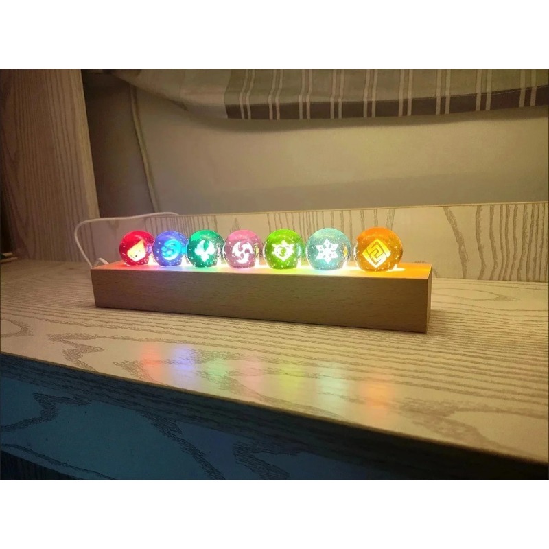 Elements Lighting Decor - Luminária Noturna de Bola de Cristal