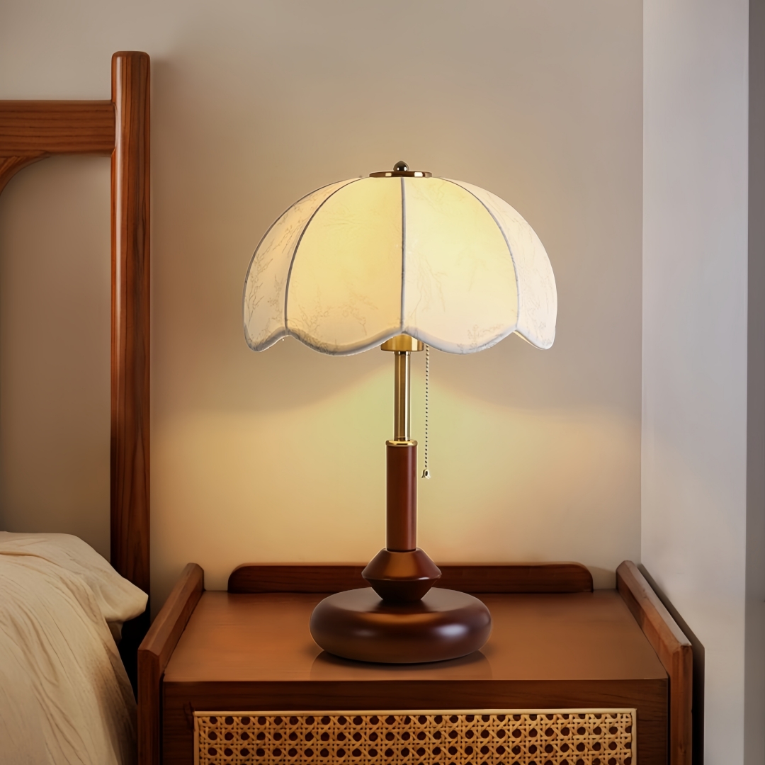 Room Lighting Bedroom Decor - Luminária de Mesa Vintage com Cúpula