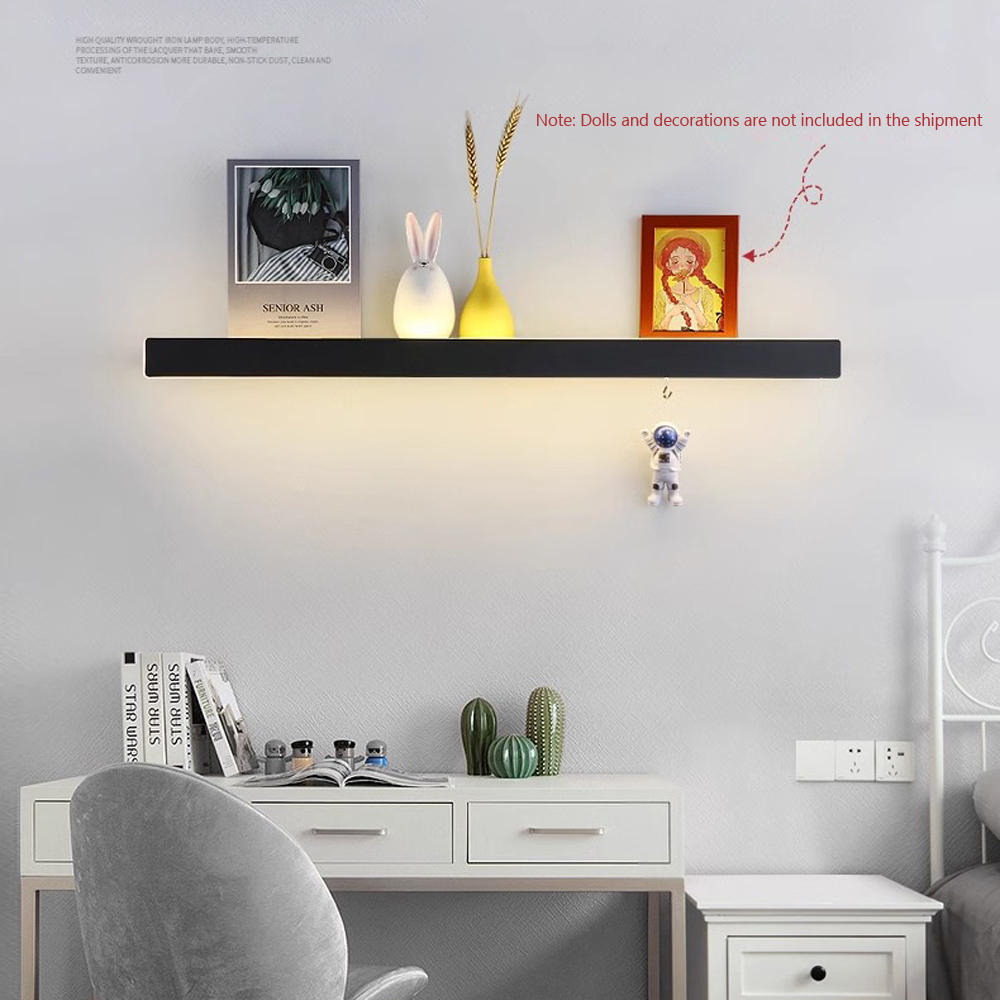 Lighting Room Decor Photo - Prateleira flutuante moderna com iluminação LED,