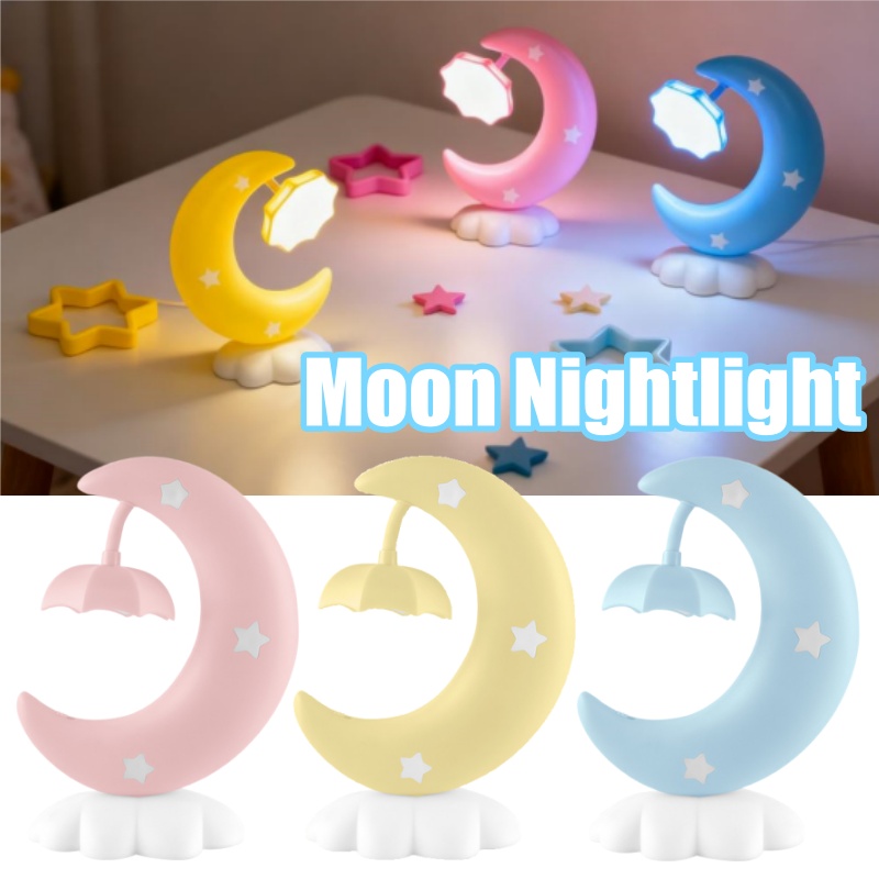 Bedroom Lighting Decor Ideas - Estrela lua lâmpada com luz led