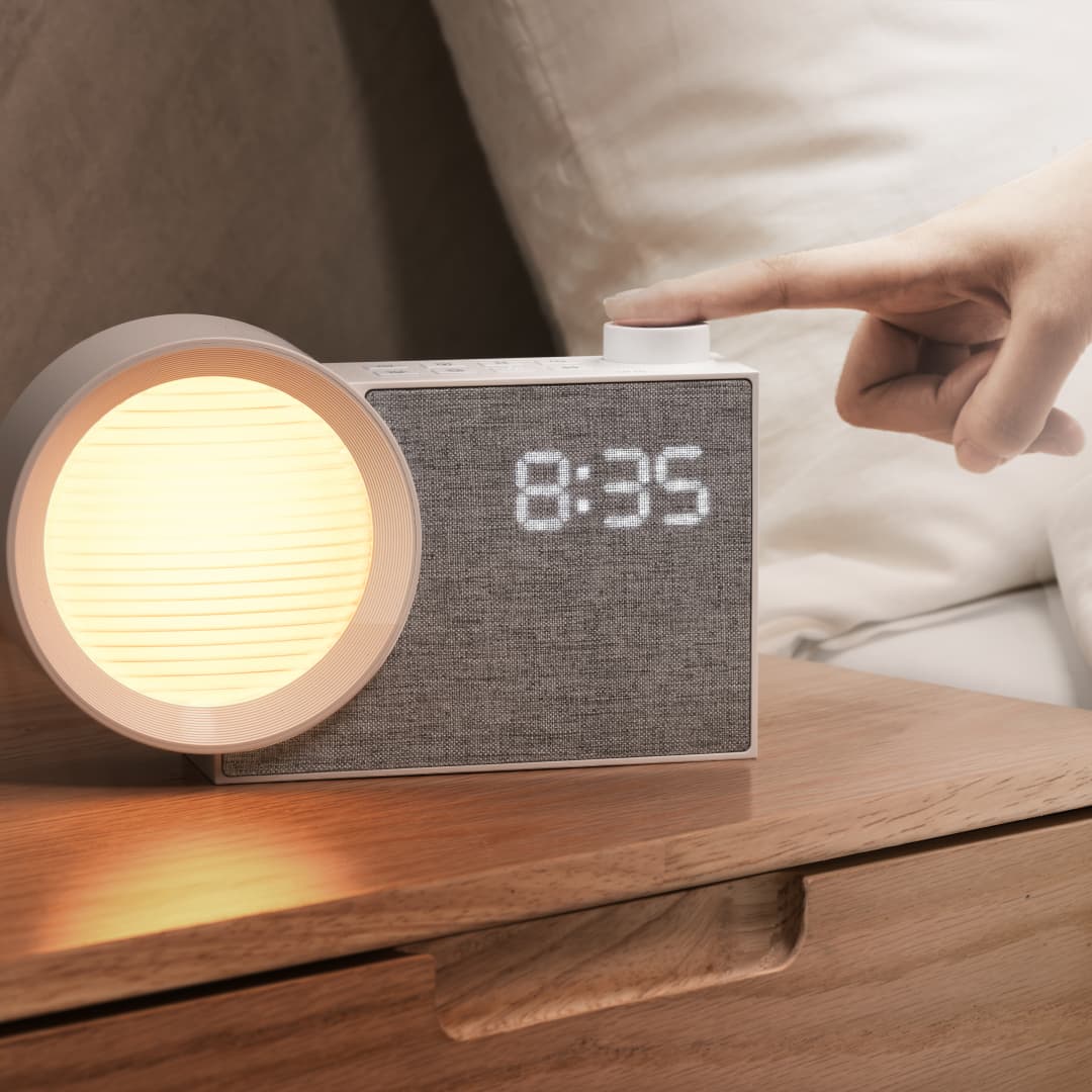 Room Lighting Bedroom Decor - WILIT Luminária Noturna LED com Despertador,