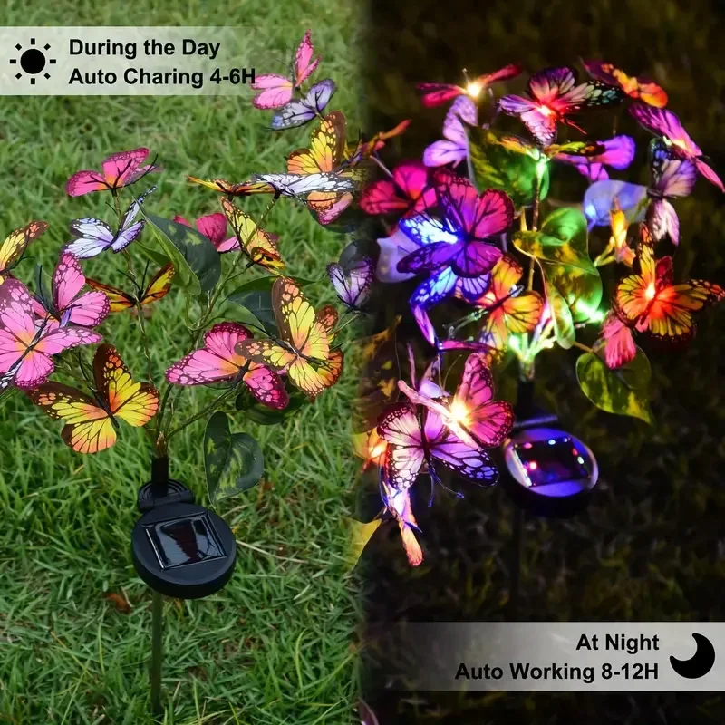 Solar led borboleta luzes do j - String Light Outdoor avaliação e preço