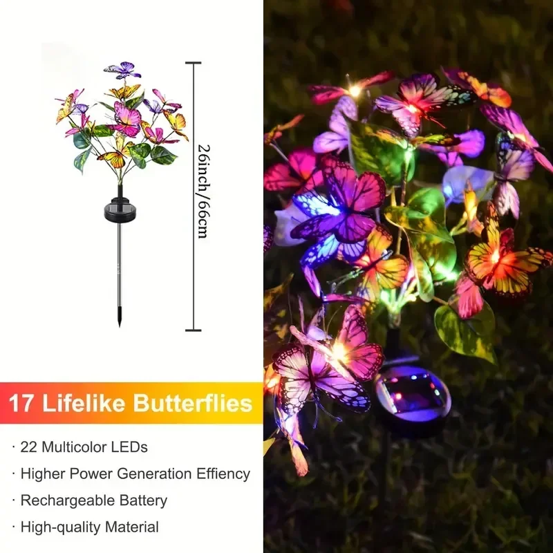 Solar led borboleta luzes do j - String Light Outdoor avaliação e preço