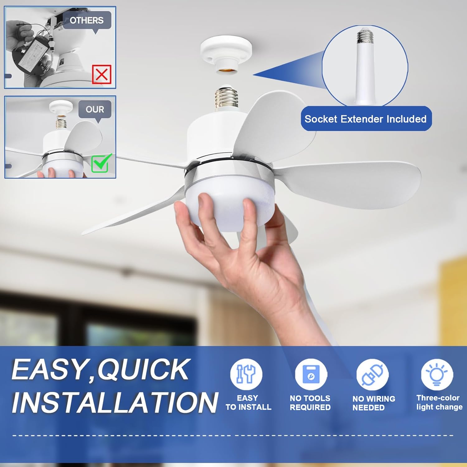 Ventilador de Teto com Luz e C - Lighting Decor Home avaliação e preço
