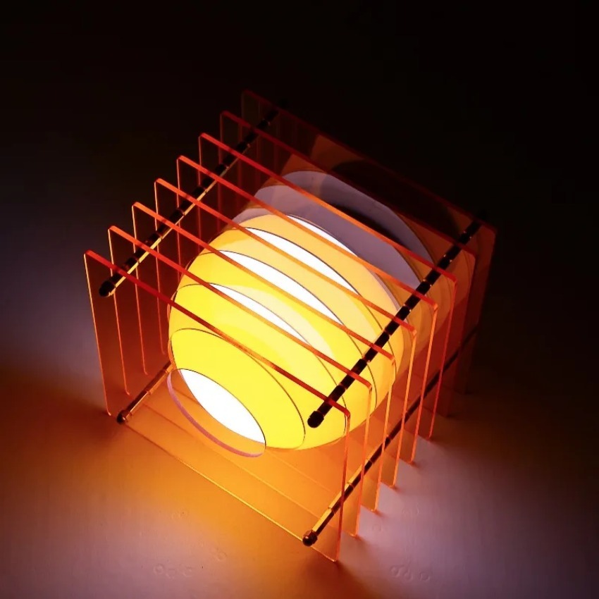 Diy acrílico mil camadas lâmpa - Lighting Decor Home avaliação e preço