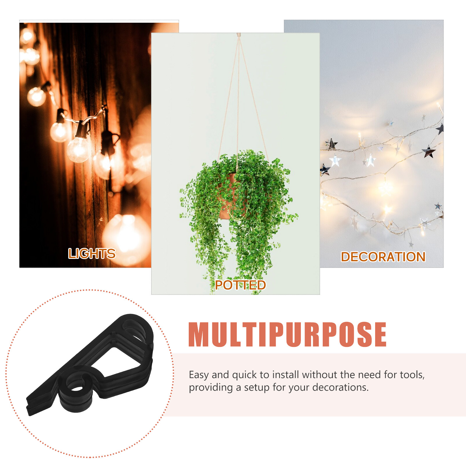 120 Peças de Ganchos Espirais  - String Light Outdoor avaliação e preço