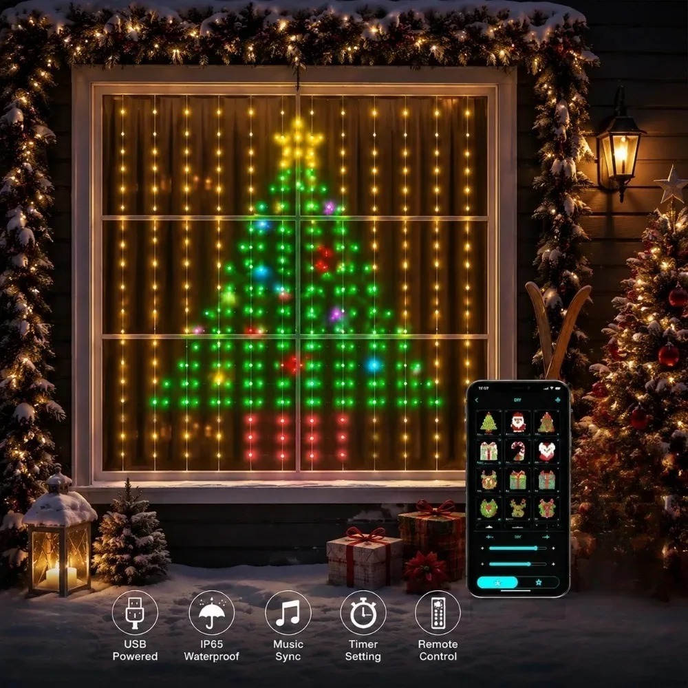 Luzes de Cortina LED Pixel com - Lighting Decor Home avaliação e preço