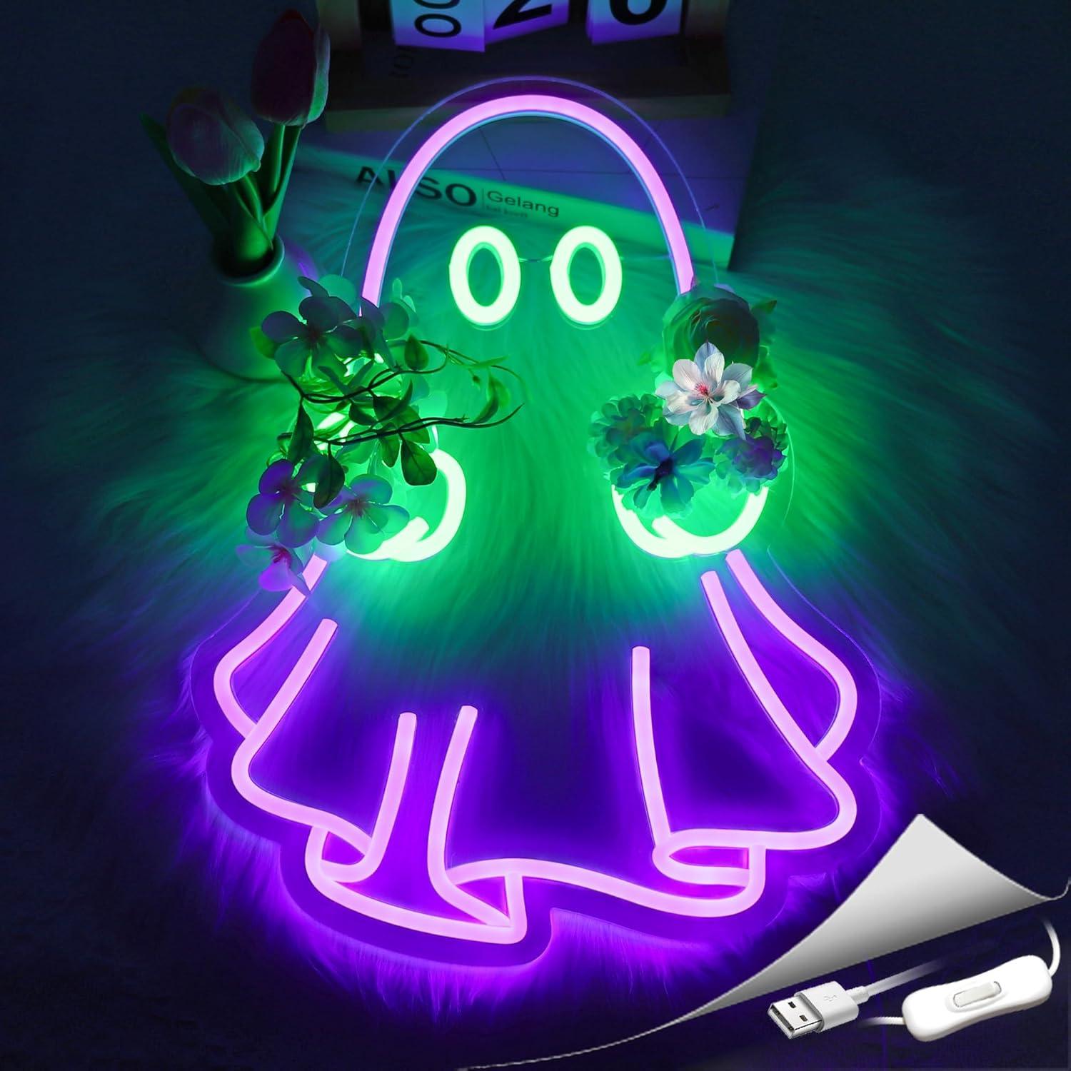 Letreiro Neon Fantasma com Ali - Room Lighting Bedroom Decor avaliação e preço