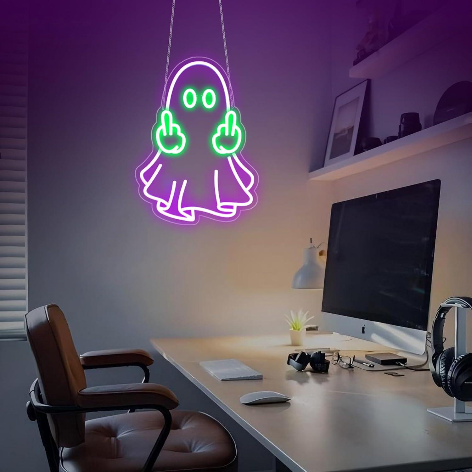 Letreiro Neon Fantasma com Ali - Room Lighting Bedroom Decor avaliação e preço