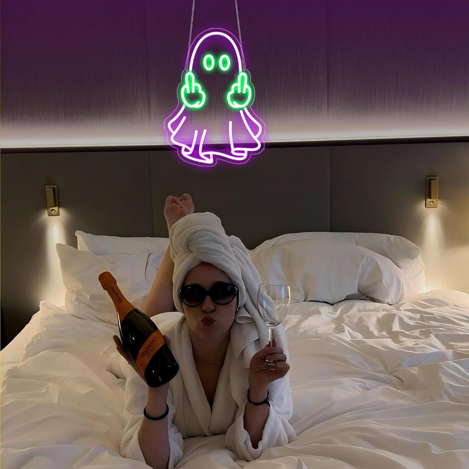 Letreiro Neon Fantasma com Ali - Room Lighting Bedroom Decor avaliação e preço