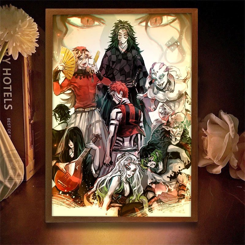 Demon slayer figuras de ação p - Lighting Room Decor Photo avaliação e preço