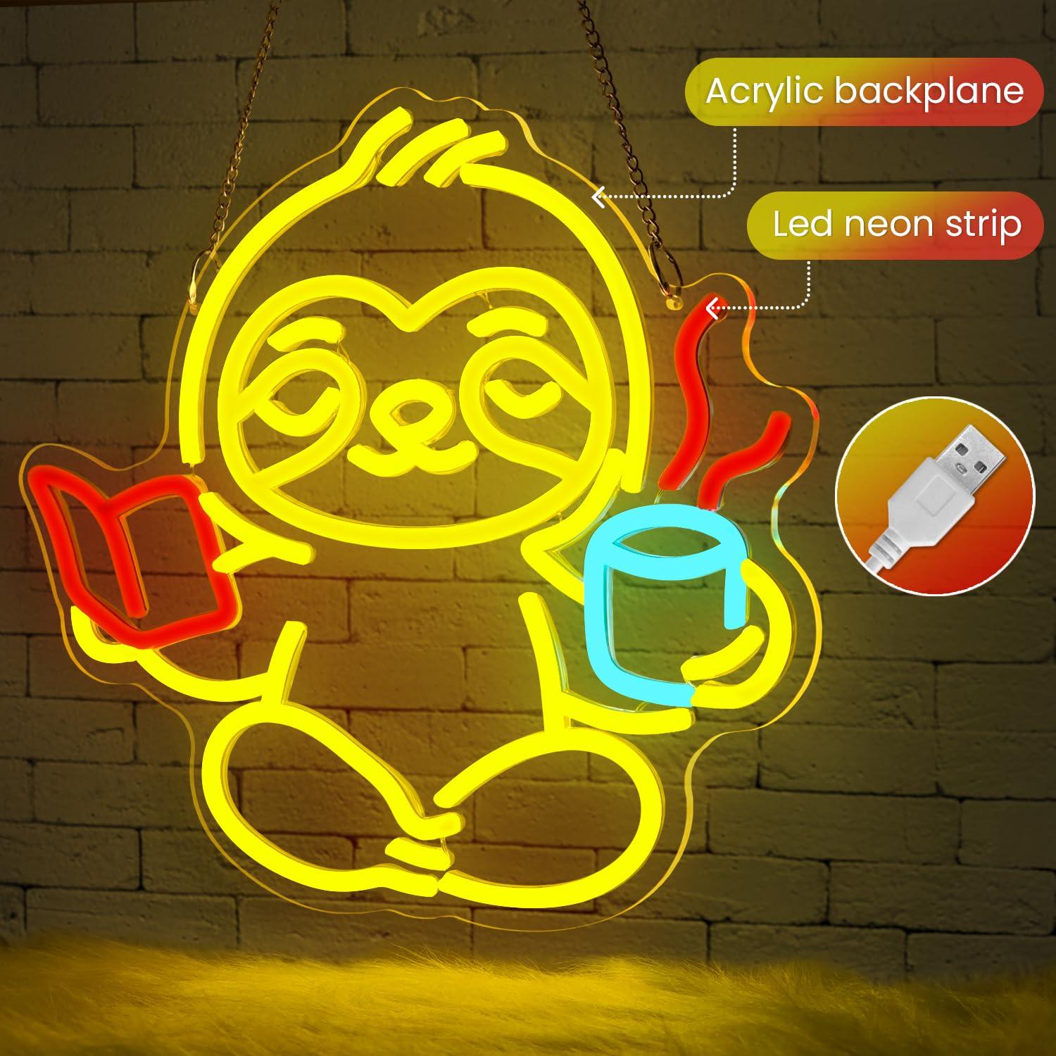 Luminária Neon de Preguiça USB - Room Lighting Bedroom Decor avaliação e preço