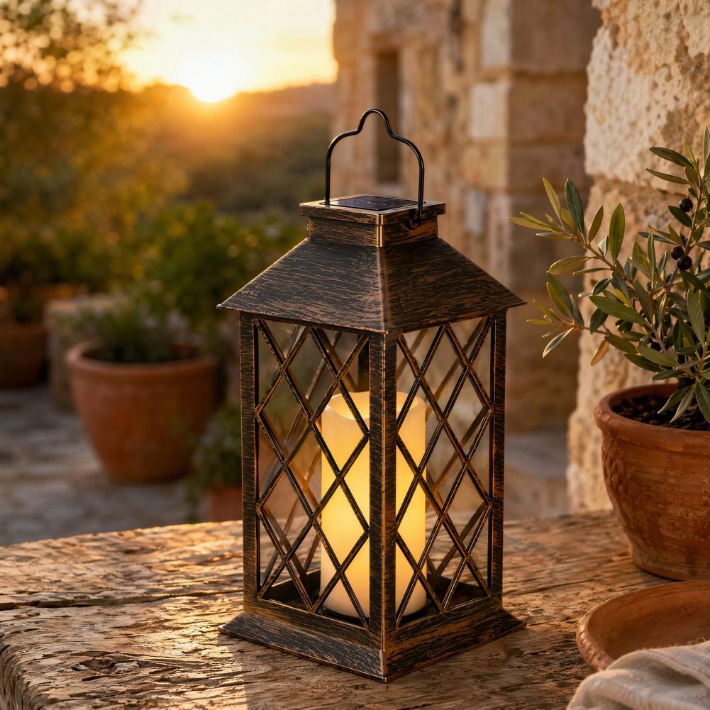 Lanterna Solar Retrô, Lanterna - Yard Lighting Decor avaliação e preço