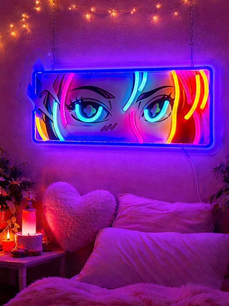 Letreiro Neon Olhos Apaixonado - Wall Decor Lighting avaliação e preço