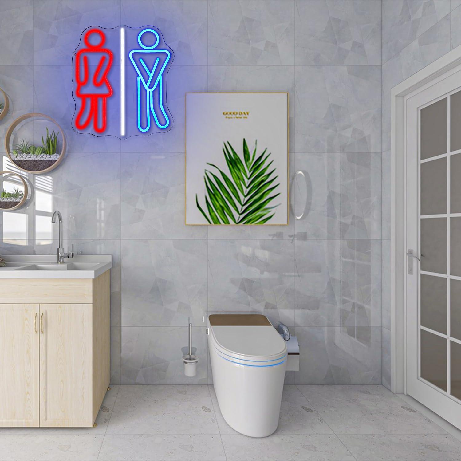 Letreiros Neon para Banheiro:  - Office Lighting Decor avaliação e preço