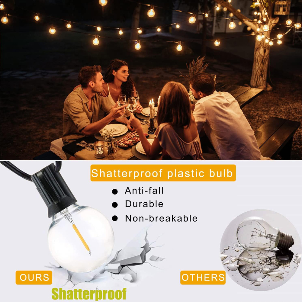 Luzes de Cordão G40 de 8M/15M  - String Light Outdoor avaliação e preço