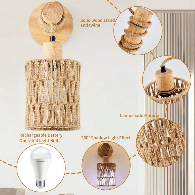 Corda de cânhamo design cabece - Lighting Decoration On Wall avaliação e preço