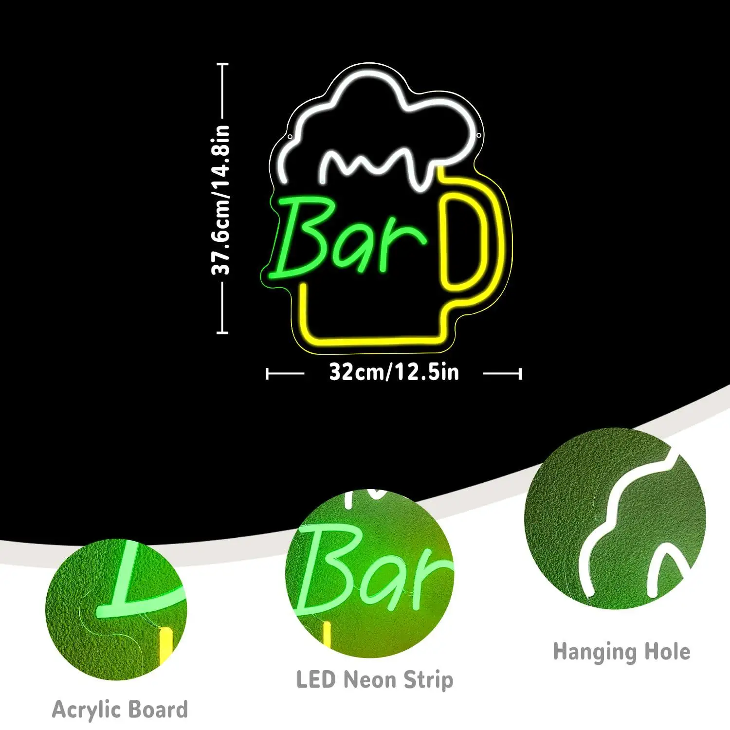 Letreiro Neon de Cerveja com L - Wall Decor Lighting avaliação e preço