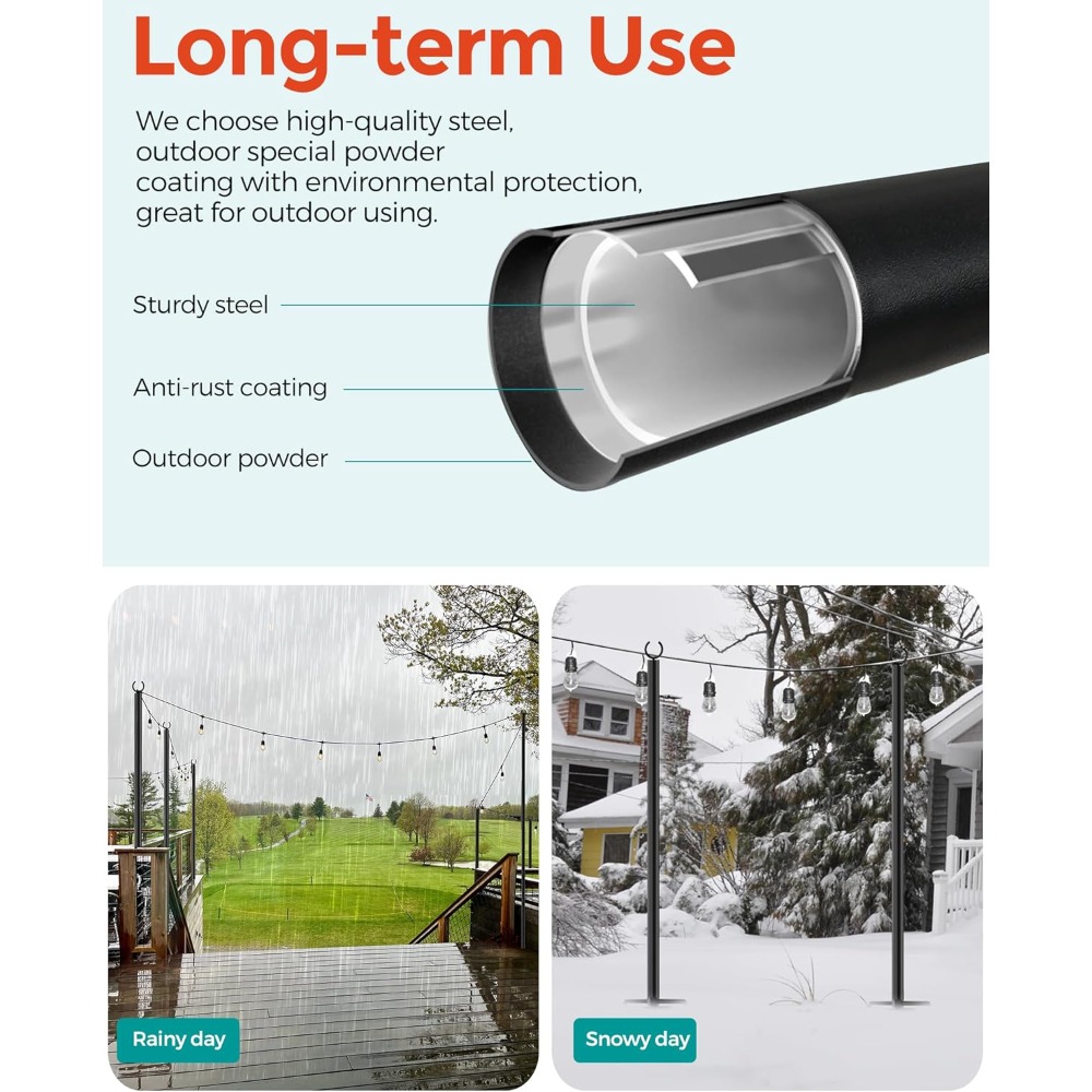land·voi Pacote de 4 postes de - String Light Outdoor avaliação e preço