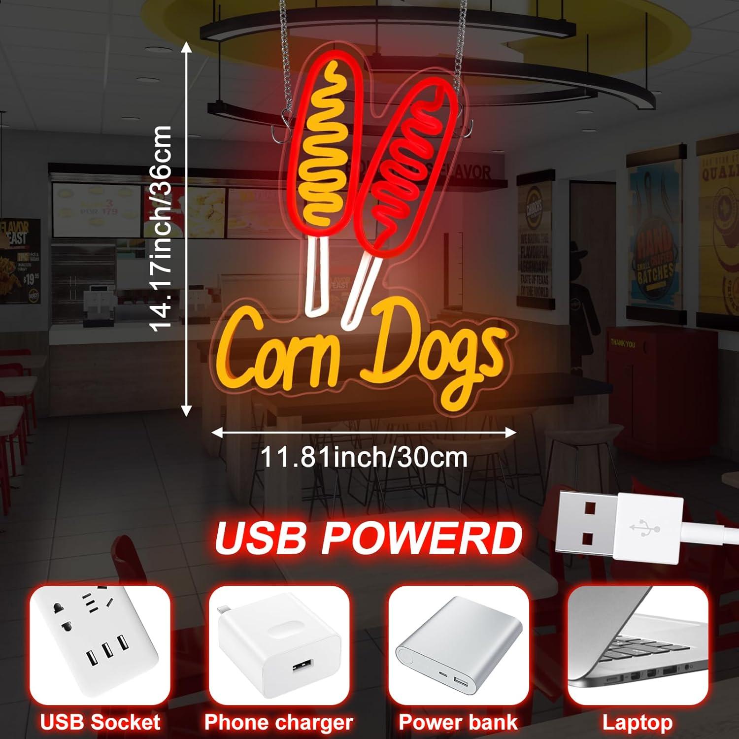 Letreiro Neon Corn Dog: Luzes  - Wall Decor Lighting avaliação e preço